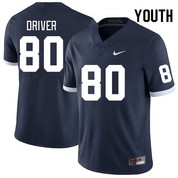 Youth #80 Cristian Driver Penn State Nittany Lions College Football Jerseys Stitched Sale-Retro